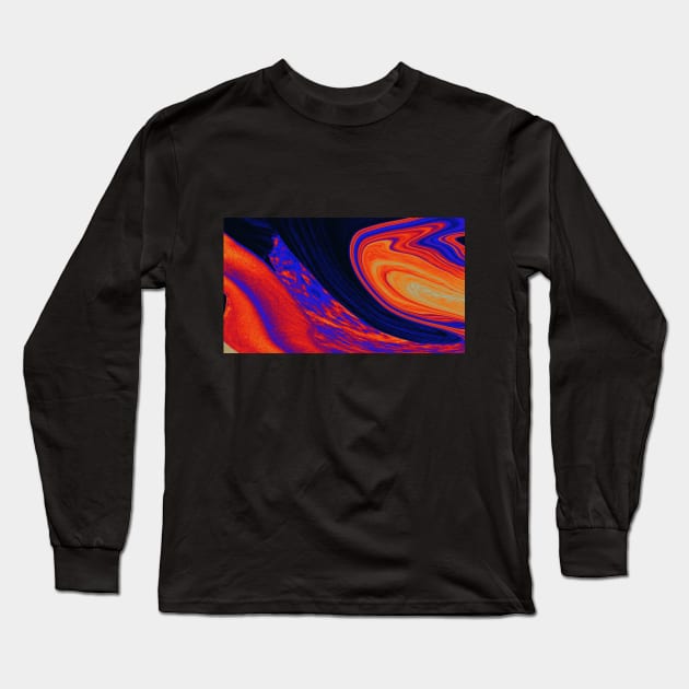 Colorful Neon Marble Gaming Long Sleeve T-Shirt by MOUKI